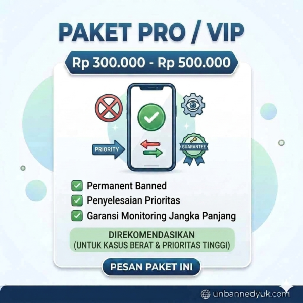 Optimasi Unbanned WhatsApp Spam Banned-Paket Pro / VIP